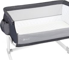 Приставне ліжечко Lionelo Theo Dark Grey